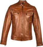 100% Leren jas van Carlo-Sacchi. Cognac kleur., Ophalen, Maat 56/58 (XL), Zo goed als nieuw, Carlo-Sacchi