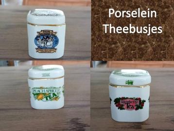 3 Porseleinen theebusjes - Klik RK voor meer advertenties.   beschikbaar voor biedingen