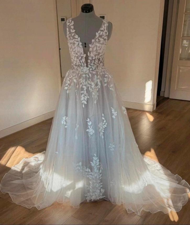 Trouwjurk bruidsjurk maat 40, Kleding | Dames, Trouwkleding en Trouwaccessoires, Zo goed als nieuw, Trouwjurk, Wit, Ophalen of Verzenden