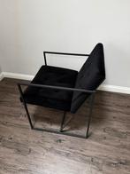 Fauteuill zwart staal, Ophalen, Zo goed als nieuw, Minder dan 75 cm, 50 tot 75 cm