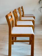 Stoere Vintage Deense stoelen jaren 70 brutalist, Ophalen, Bruin, Vintage Deens Brutalist, Zo goed als nieuw