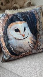 Prachtig kussen met uil., Ophalen of Verzenden, Zo goed als nieuw, Wit, Vierkant