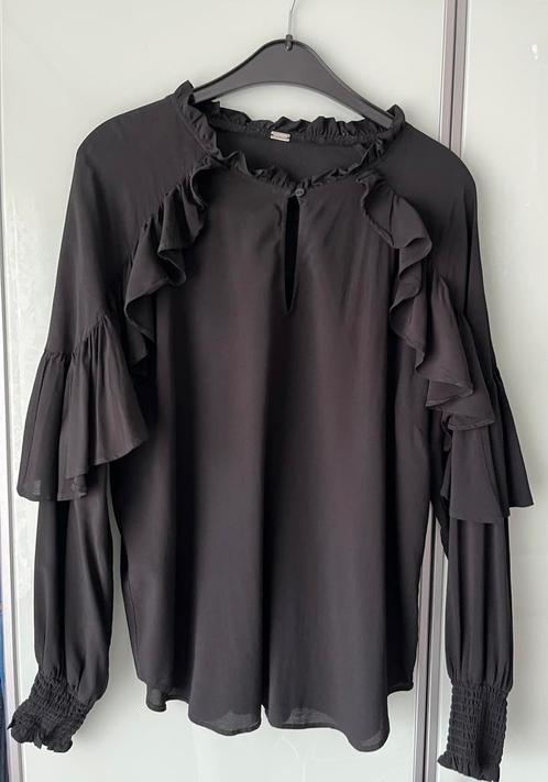 Gustav 40 blouse tuniek Zwart froezels top Apart, Kleding | Dames, Blouses en Tunieken, Zo goed als nieuw, Maat 38/40 (M), Zwart