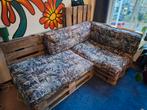 Palletkussens + pallets, Ophalen, Zo goed als nieuw, Hout, 2 zitplaatsen