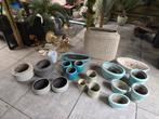 verzameling bloempotten, verschillende kleuren, Tuin en Terras, Ophalen, Rond, Minder dan 25 cm