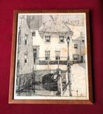 Willem J. van Dam - ‘t Sluisje te Amersfoort / tekening, Antiek en Kunst, Ophalen of Verzenden