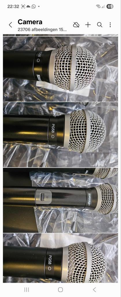 Shure. Verschillende draadloos microfoons, Muziek en Instrumenten, Microfoons, Zo goed als nieuw, Zangmicrofoon, Draadloos, Ophalen