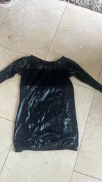 Fake-latex kort jurkje maat 36, Verzenden, Zwart, Zo goed als nieuw, Maat 36 (S)