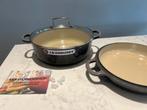 Nieuwe Le Creuset braadpan 2 in 1 Oyster 26 cm in de doos, Gietijzer, Nieuw, Ophalen of Verzenden, Keramische plaat