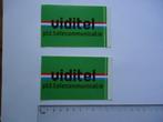 sticker 2 x logo VIDITEL PTT telecommunicatie retro, Verzenden, Zo goed als nieuw, Bedrijf of Vereniging