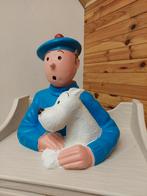 Borstbeeld kuifje blauw, Verzamelen, Ophalen, Kuifje, Zo goed als nieuw, Beeldje of Figuurtje