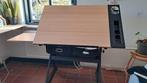 Tekentafel / Bureau - verstelbaar met kruk, Huis en Inrichting, Bureaus, Ophalen, In hoogte verstelbaar, Gebruikt