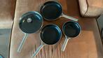 5 delige koekenpannenset Royal van Kempen & Begeer, Ophalen of Verzenden, Gebruikt, Rvs, Pannenset