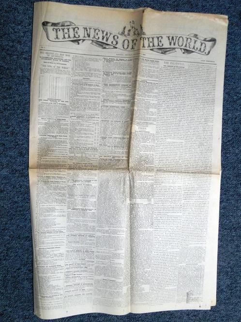antieke krant News of the World, Verzamelen, Tijdschriften, Kranten en Knipsels, Krant, 1980 tot heden, Ophalen