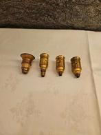 Vintage E14 fittingen messing, Gebruikt, Vintage, Ophalen of Verzenden, Metaal