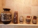 5 retro vintage vazen vaas West germany Sgraffito, Ophalen of Verzenden