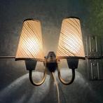 OPRUIMING Antiek wandlampje met klemkapjes messing bakeliet, Ophalen of Verzenden