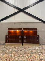 VANDAAG OPHALEN Retro Rio Palissander Verlicht Set van Twee, Ophalen, Minder dan 45 cm, Zo goed als nieuw, Minder dan 55 cm