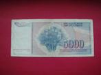 Kavel bankbiljet Joegoslavië 5.000 Dinar 1985., Verzenden, Joegoslavië, Los biljet