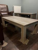 Leren bansktel woonkamer meubel set tv salon tafel en kast, Huis en Inrichting, Ophalen, Bruin dikke leer, 150 tot 200 cm, Zo goed als nieuw