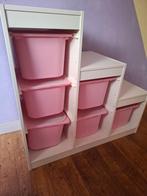 Trofast kast met roze bakken en deksels, Ophalen of Verzenden, Zo goed als nieuw