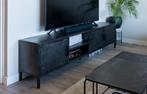 Zwarte Tv Kast met deurtjes, Ophalen, Gebruikt, 150 tot 200 cm, Minder dan 100 cm
