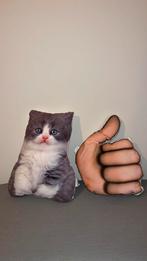 Knuffel poes en dikke duim kussentjes, Ophalen of Verzenden, Poes