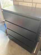 IKEA malm ladekast (4) zwart, Huis en Inrichting, Kasten | Ladekasten, Ophalen, Gebruikt, 100 tot 150 cm, 50 tot 100 cm