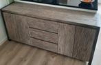 Stilio, Mooi ruim dressoir, Grenen  (H85xB190xD45 cm), 150 tot 200 cm, 25 tot 50 cm, Grenenhout, Light grey wash