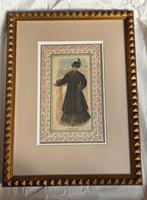 Antieke mode prenten ingelijst, Ophalen, Minder dan 50 cm, 50 tot 75 cm, Print
