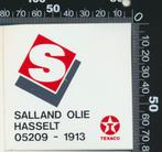 Sticker: Salland Olie - Texaco - Hasselt, Auto of Motor, Ophalen of Verzenden