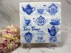 Ambiente knutsel servetten thee tijd delfts blauw nr 412, Ophalen of Verzenden, Nieuw, Materiaal
