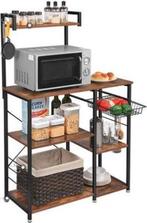 MIRA Home keukenkast – industrieel – 40x90x132 cm – bruin/zw, Huis en Inrichting, Kasten | Buffetkasten, Ophalen, Gebruikt, 25 tot 50 cm