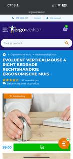 BakkerElkhuizen Evoluent4 Mouse (Right Hand), Computers en Software, Muizen, Ophalen of Verzenden, Nieuw, Rechtshandig, BakkerElkhuizen