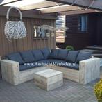 steigerhouten Hoekbank Loungeset Tuinbank Bank SHOWROOM OPEN, Bank, Steigerhout, Nieuw, Ophalen of Verzenden