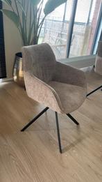 6x Roterende luxe eetkamerstoelen Lifestyle Johnson zand, Ophalen, Overige kleuren, Hotel chic / modern, Zo goed als nieuw
