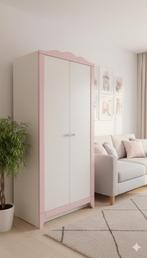 Schattige (kinder-) kledingkast wit/roze, Huis en Inrichting, Kasten | Kledingkasten, Ophalen, Gebruikt, Met hangruimte, 50 tot 100 cm