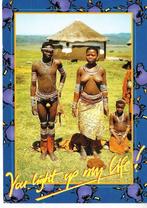 ZUID-AFRIKA,-  Een Zoeloe familie.  02-02, Ophalen of Verzenden, 1980 tot heden, Gelopen, Buiten Europa