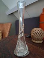 Etain kristal vaas..Solifleur Tin en glas., Antiek en Kunst, Ophalen of Verzenden