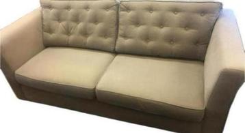 Beige zand klassieke vintage ribstof bank 180 wasbare hoezen beschikbaar voor biedingen