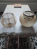 2 BOL KANDELAARS, 1 VAN RIVIERA MAISON.., Ophalen, Zo goed als nieuw, Metaal, Minder dan 25 cm