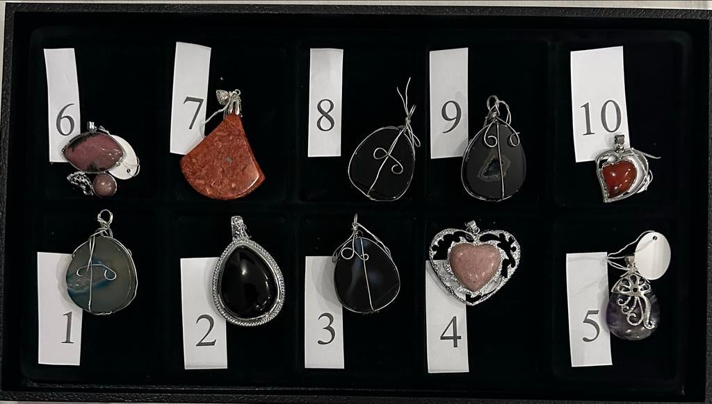 Diverse hangers met stenen, Sieraden, Tassen en Uiterlijk, Kettinghangers, Nieuw, Steen of Mineraal, Overige kleuren, Overige voorstellingen