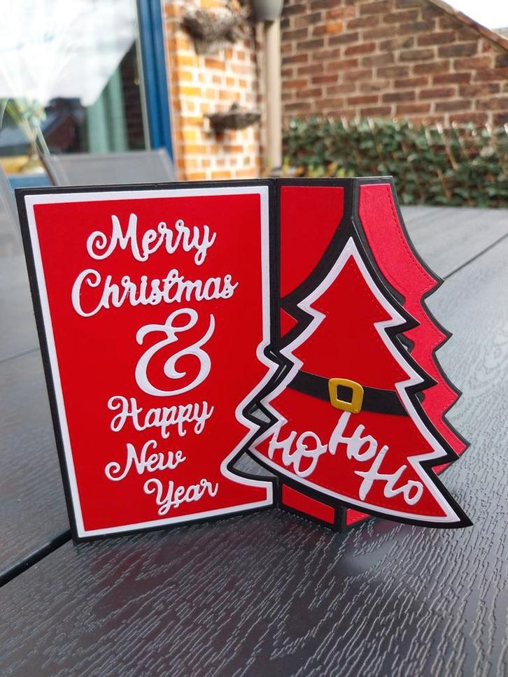 Mooie handgemaakte kerstkaart, Hobby en Vrije tijd, Kaarten | Zelfgemaakt, Nieuw, Kerst, Ophalen of Verzenden