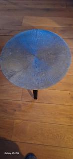 PTMD Kae Gold Bijzettafel - Aluminium & IJzer, 50 tot 100 cm, Rond, Zo goed als nieuw, Metaal