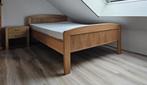 Elektrisch senioren bed 120x 200 met nachtkastje, Huis en Inrichting, Ophalen, Verstelbaar, Overige kleuren, Stijlvol blank eiken bed