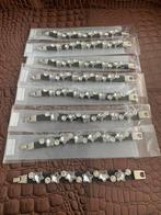 Partij 8 stuks strass armbanden ster A15, Ophalen of Verzenden, Nieuw, Zilver