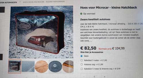 Autohoes voor brommobiel/kleine hatchback, Auto diversen, Autohoezen, Nieuw, Ophalen of Verzenden
