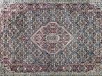 Handmade Persian wool Bidjar carpet medallion blue 178x271cm, Persian Perzisch vintage oosters hype, Crème, 150 tot 200 cm, 200 cm of meer