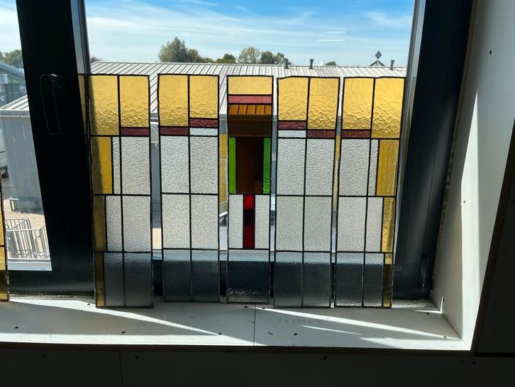 Vintage Glas in Lood Raam, Antiek en Kunst, Antiek | Glas en Kristal, Ophalen