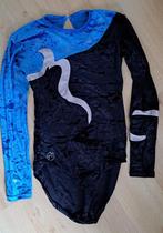 Turnpakje blauw-zwart lange mouwen Maat M, Sport en Fitness, Turnen, Maat 36 t/m 42, Ophalen of Verzenden, Zo goed als nieuw, Turnpak(je)